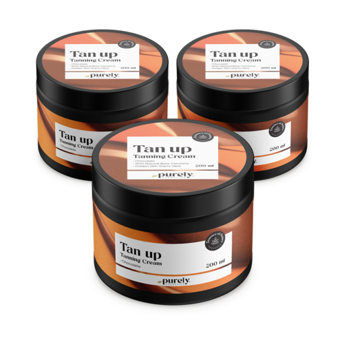 3x Tan Up Bräunungscreme – Chocolate, zusammen 600 ml