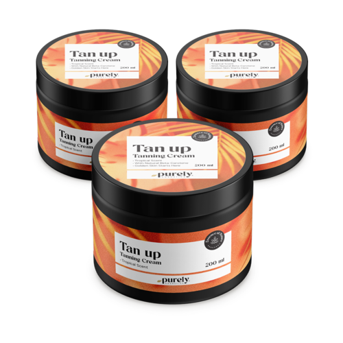 3x Tan Up Bräunungscreme – Tropic, zusammen 600 ml